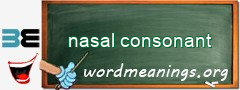 WordMeaning blackboard for nasal consonant